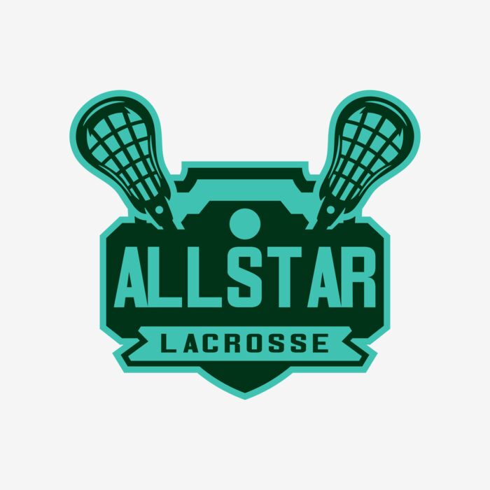 All stars Lacrosse Logo Template Thumbnail