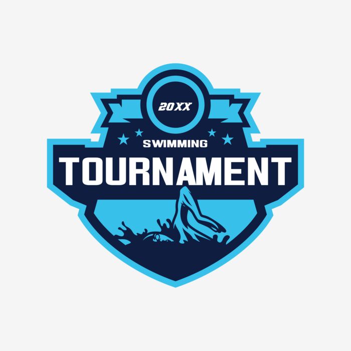 Swimming Tournament logo template Thumbnail