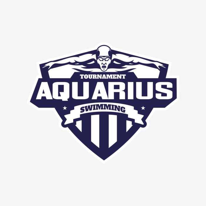 Aquarius Swimming Tournament logo template Thumbnail