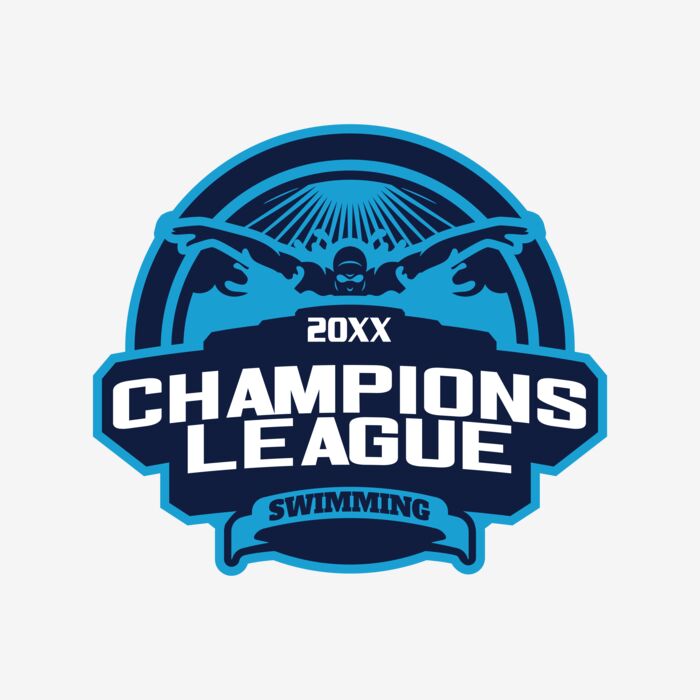 Champions League Swimming logo template Thumbnail