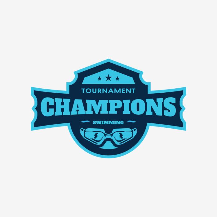 Champions Tournament Swimming logo template Thumbnail