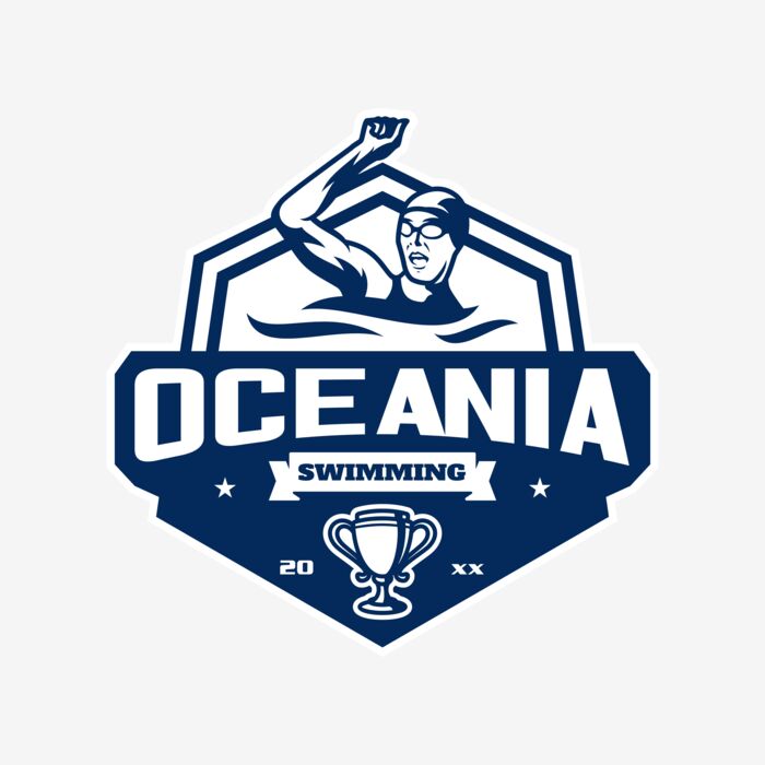 Oceania Swimming logo template Thumbnail